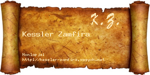 Kessler Zamfira névjegykártya